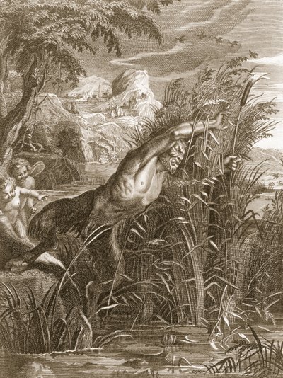 Pan Pursues Syrinx: She is Transformed into a Reed, 1731 by Bernard Picart